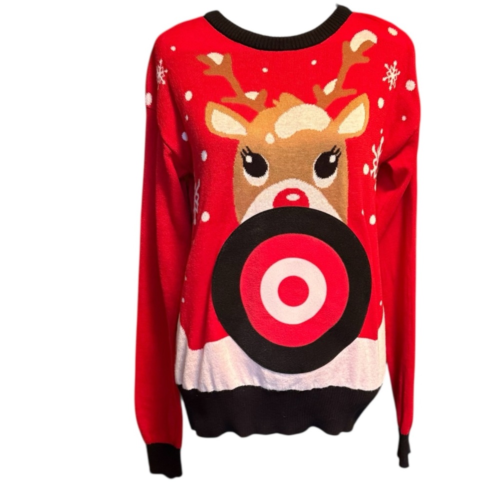 Festive Christmas/Holiday Red Reindeer Sweater-S NWT